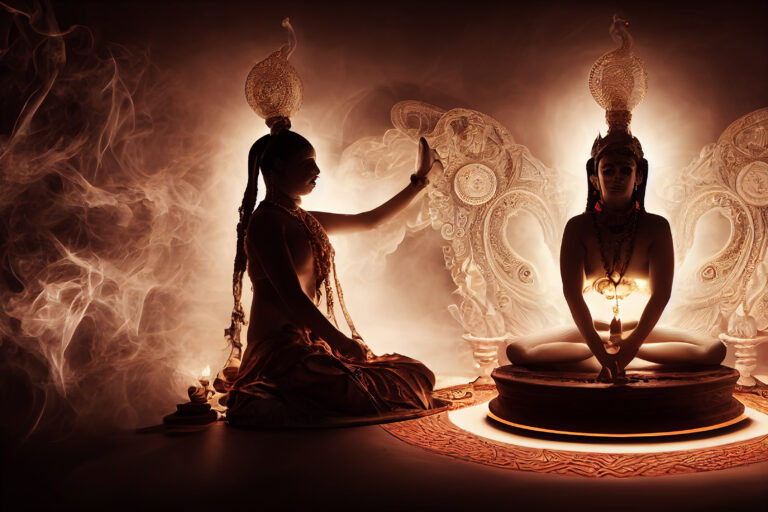 shiva and Shakti hindu god and goddess in tantric ritual( Sanatan Dharma)